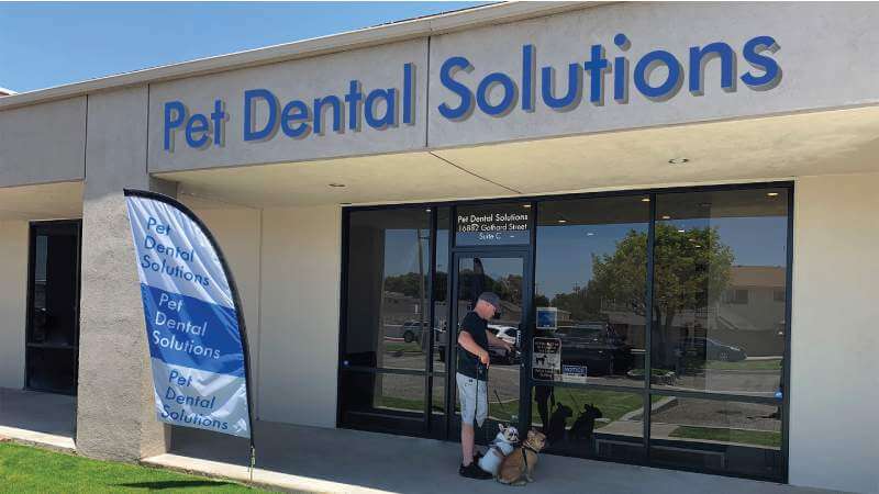 Storefront of Pet Dental Solution in Huntington Beach